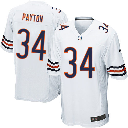 Youth Limited Walter Payton Nike Jersey White Road - #34 NFL Chicago Bears